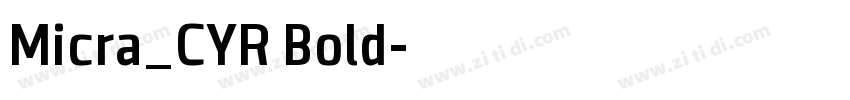 Micra_CYR Bold字体转换